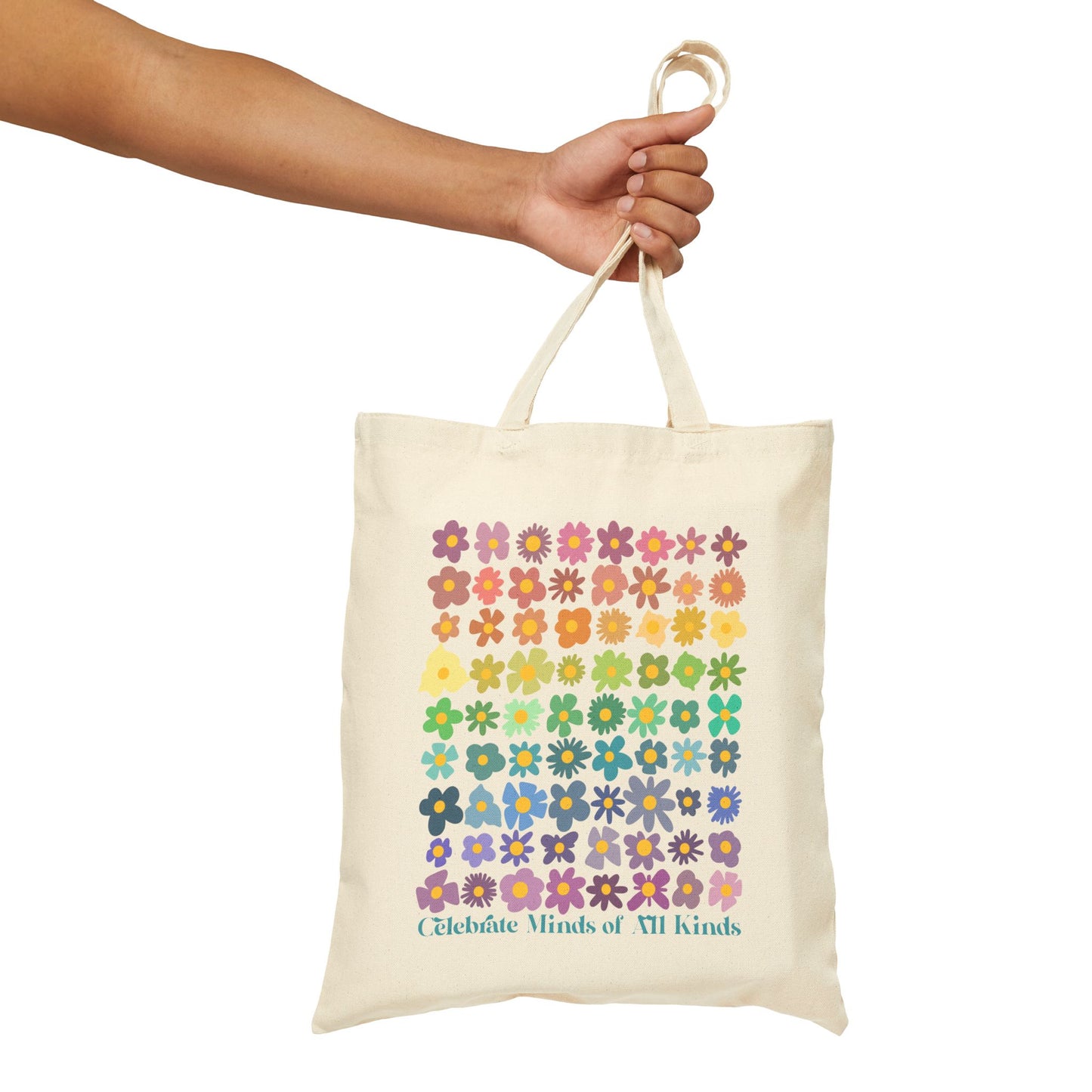 Celebrate Minds of All Kinds - Cotton Canvas Tote Bag