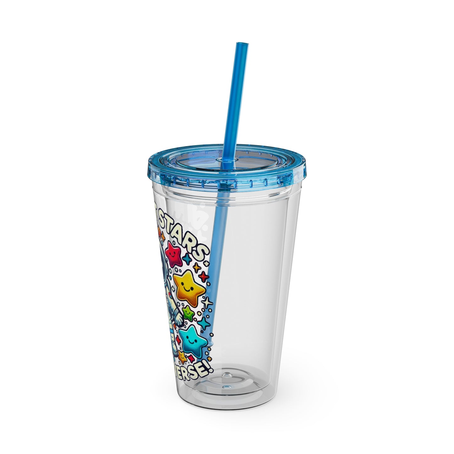 Different Stars, One Universe -Sunsplash Tumbler with Straw, 16oz