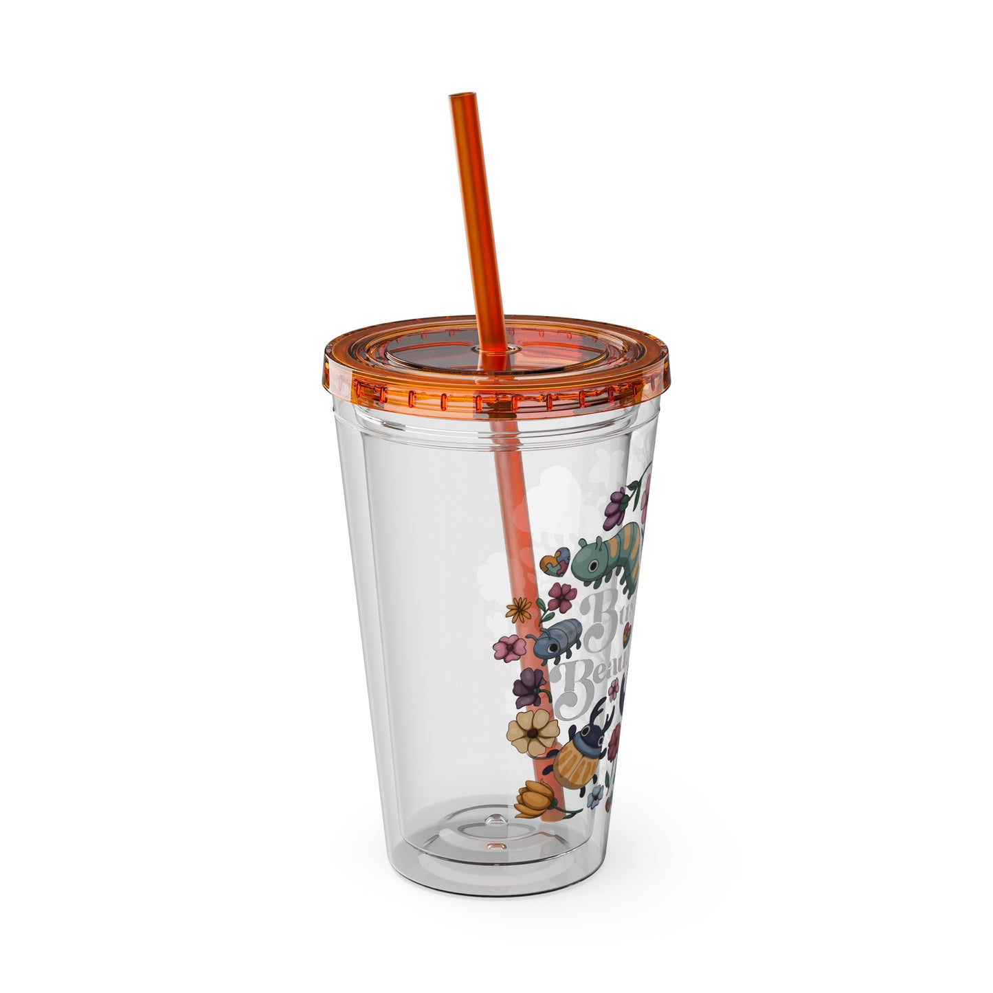 Beautiful Minds, Beautiful Souls -Sunsplash Tumbler with Straw, 16oz