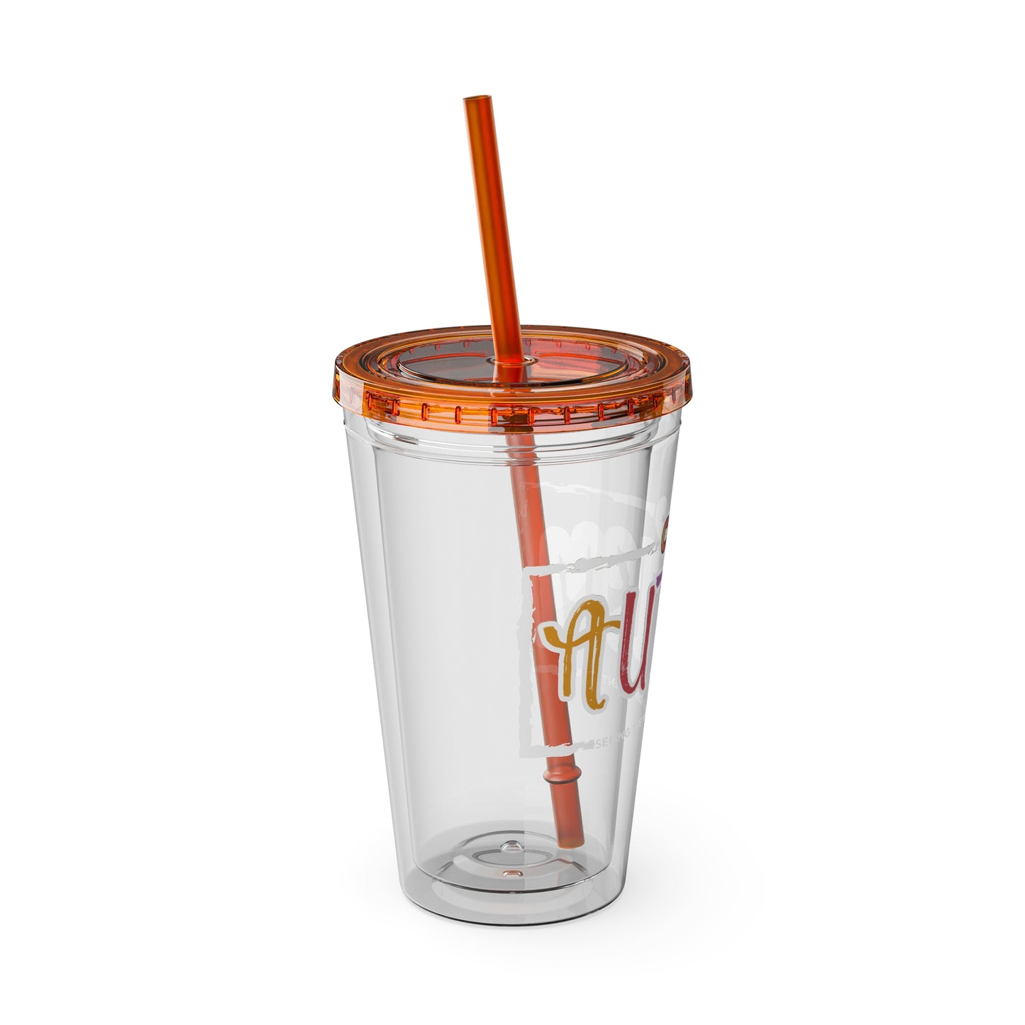 Seeing the World Differently -Sunsplash Tumbler with Straw, 16oz