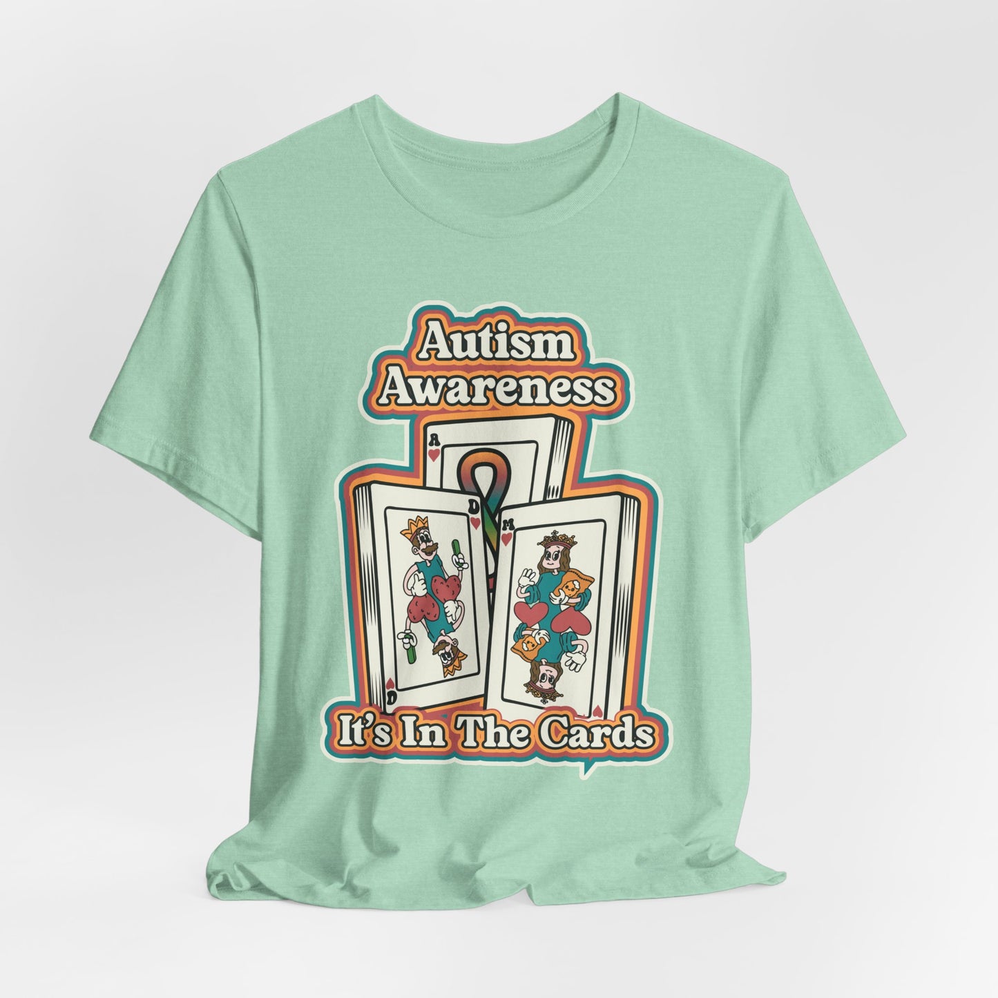 Autism Awareness, It's In The Cards - Adult Unisex Jersey Short Sleeve Tee