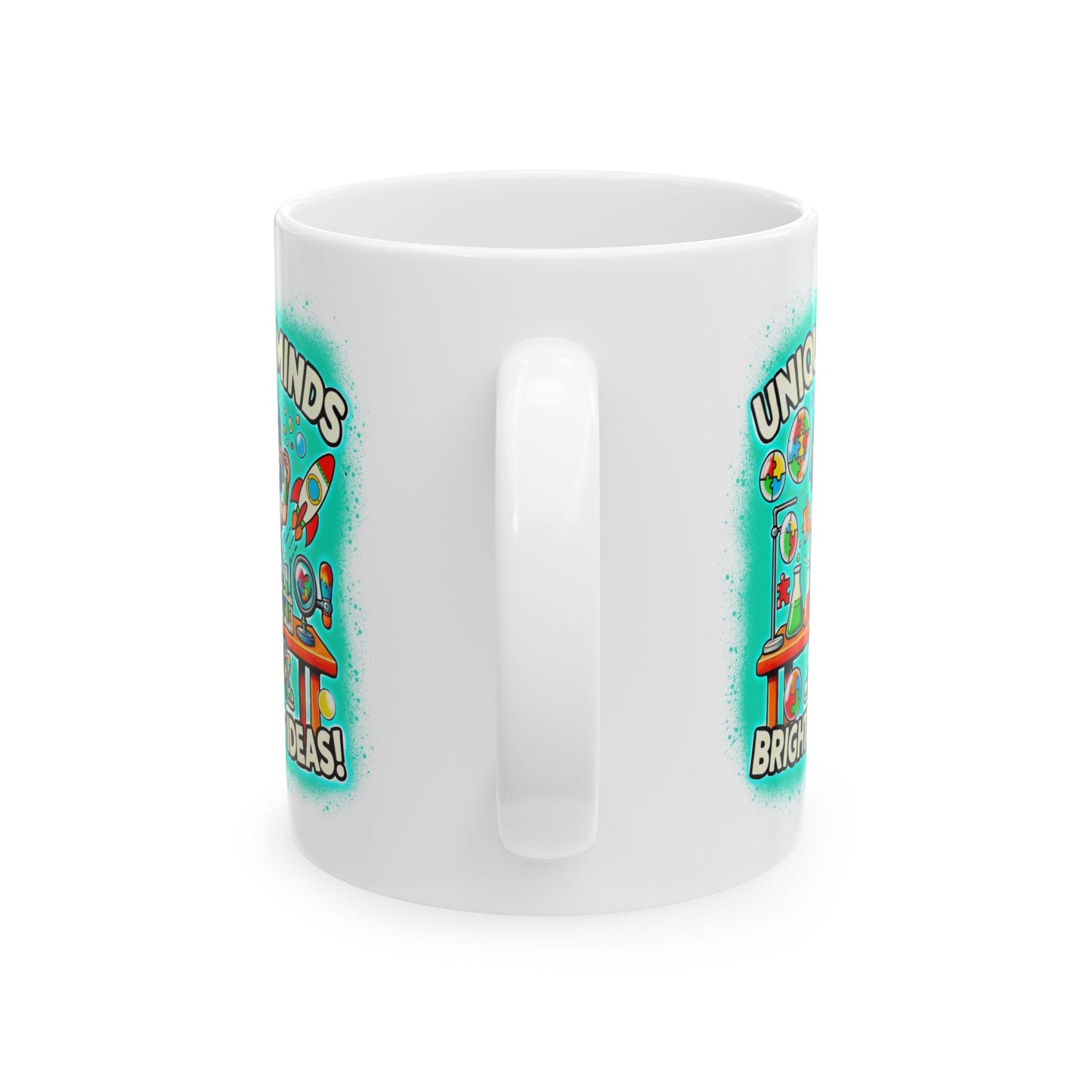 Unique Minds, Brightest Ideas - Girl Scientist - Ceramic Mug, (11oz)