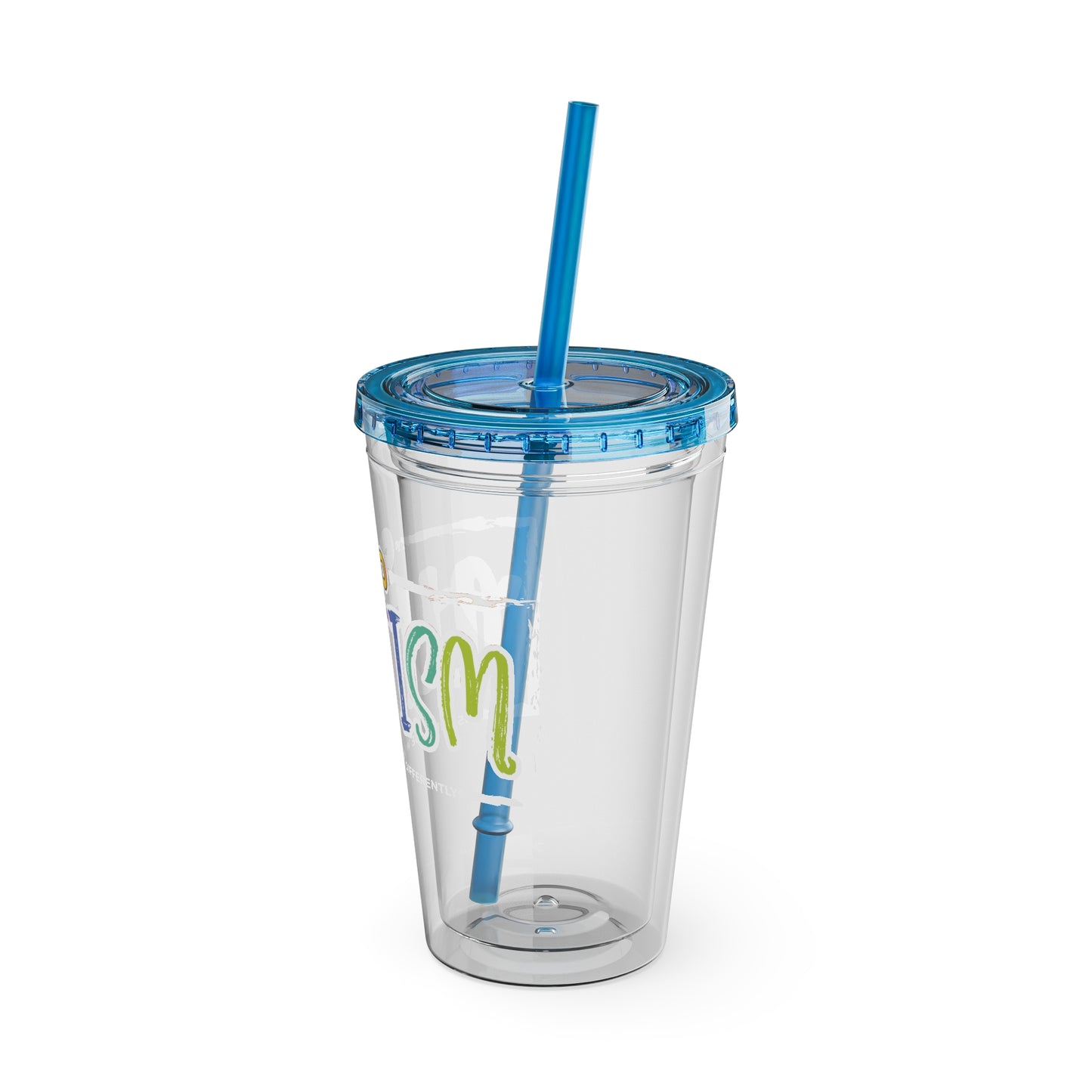 Seeing the World Differently -Sunsplash Tumbler with Straw, 16oz