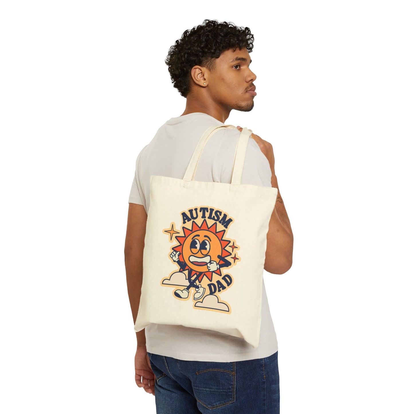 Autism Dad - Cotton Canvas Tote Bag