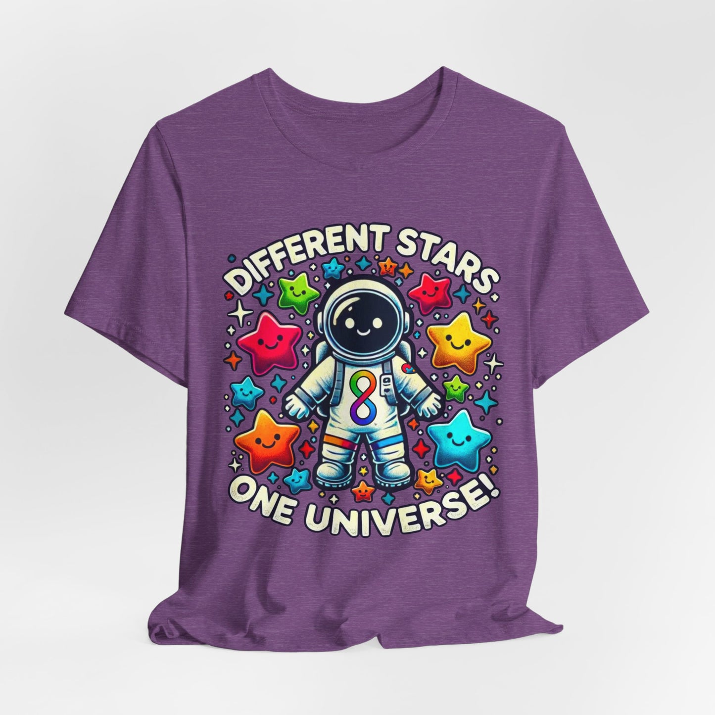 Different Stars, One Universe - Astronaut - Adult Unisex Jersey Short Sleeve Tee