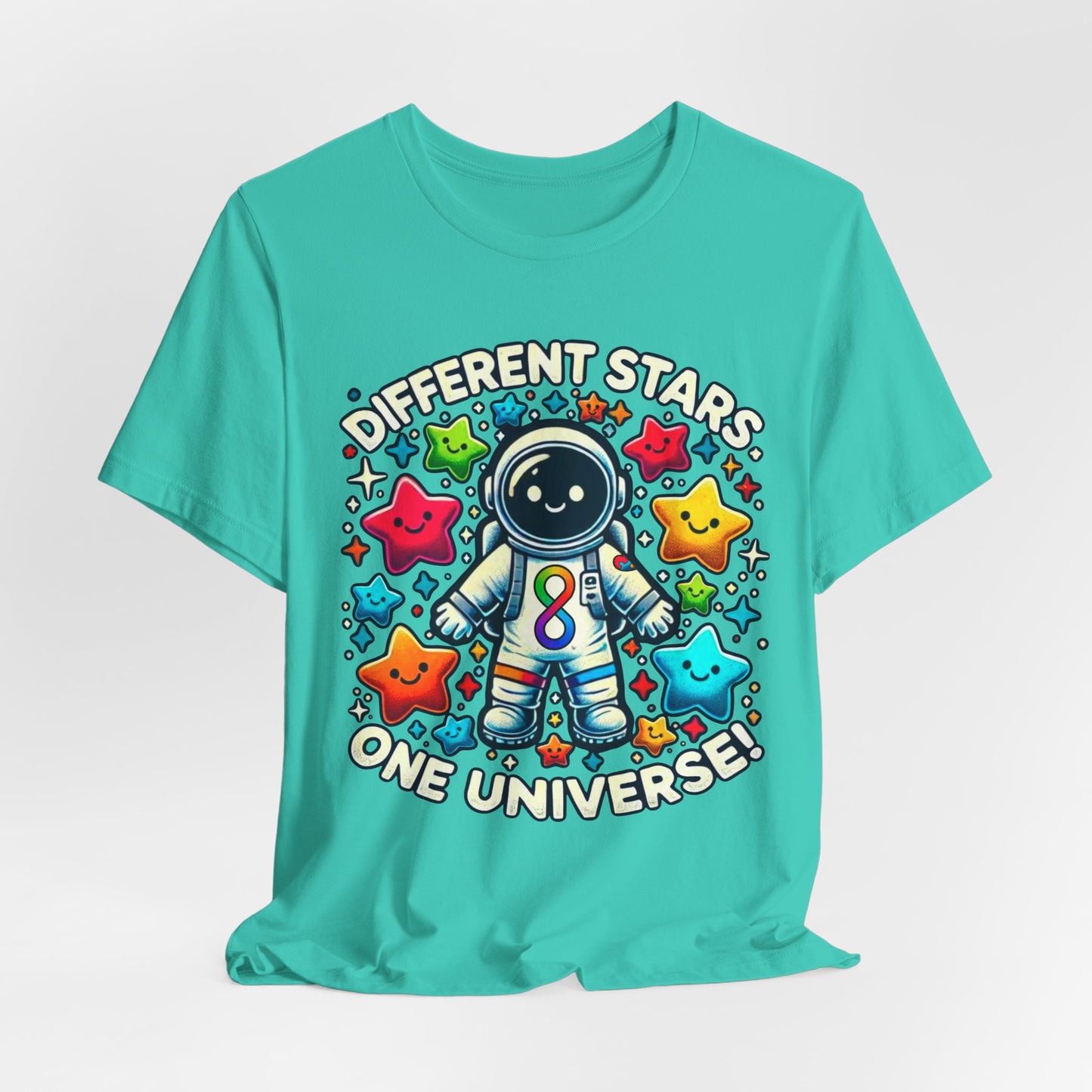 Different Stars, One Universe - Astronaut - Adult Unisex Jersey Short Sleeve Tee