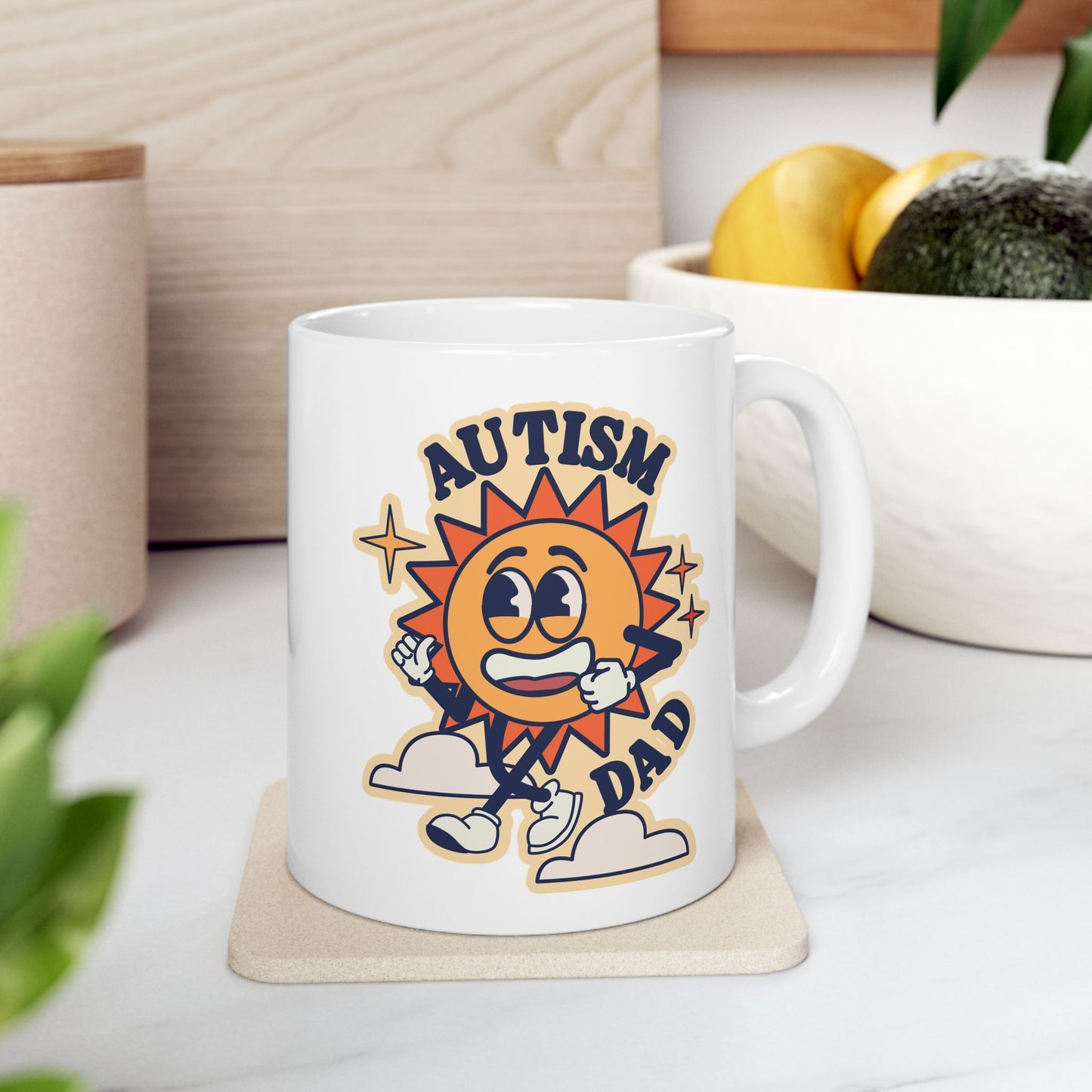 Autism Dad  - Ceramic Mug, (11oz)