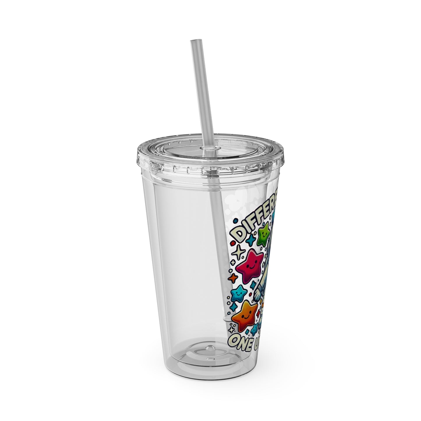 Different Stars, One Universe -Sunsplash Tumbler with Straw, 16oz