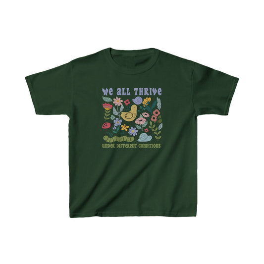 We All Thrive Under Different Conditions  - Kids Heavy Cotton™ Tee