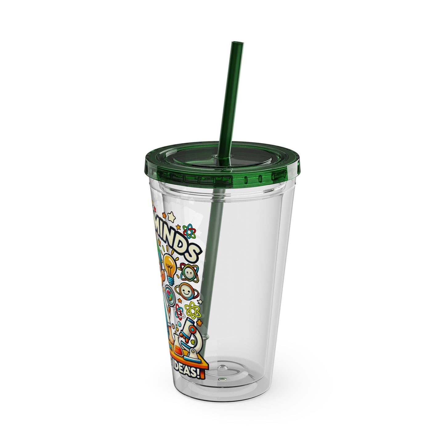 Unique Minds, Brightest Ideas - Boy Scientist - Sunsplash Tumbler with Straw, 16oz