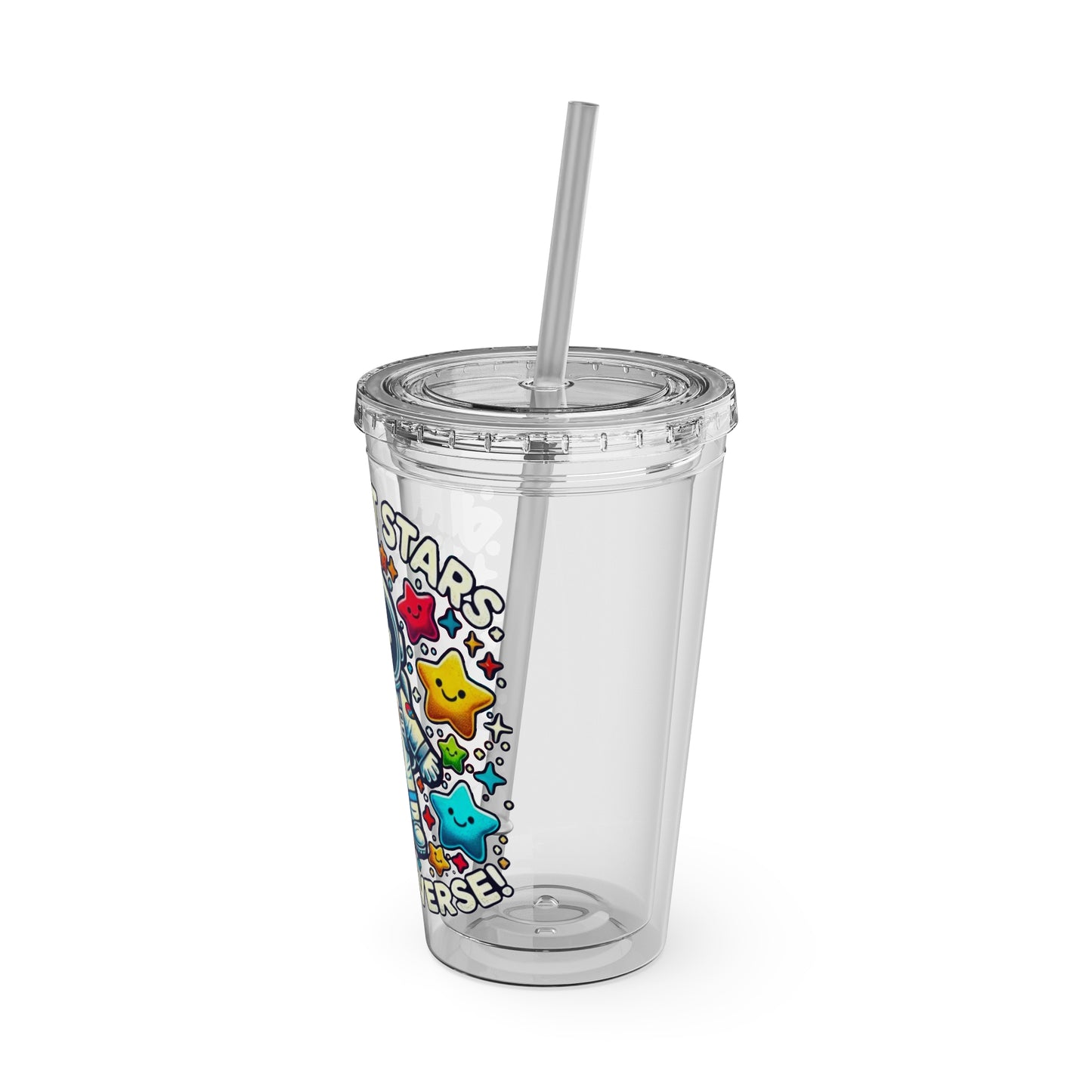 Different Stars, One Universe -Sunsplash Tumbler with Straw, 16oz