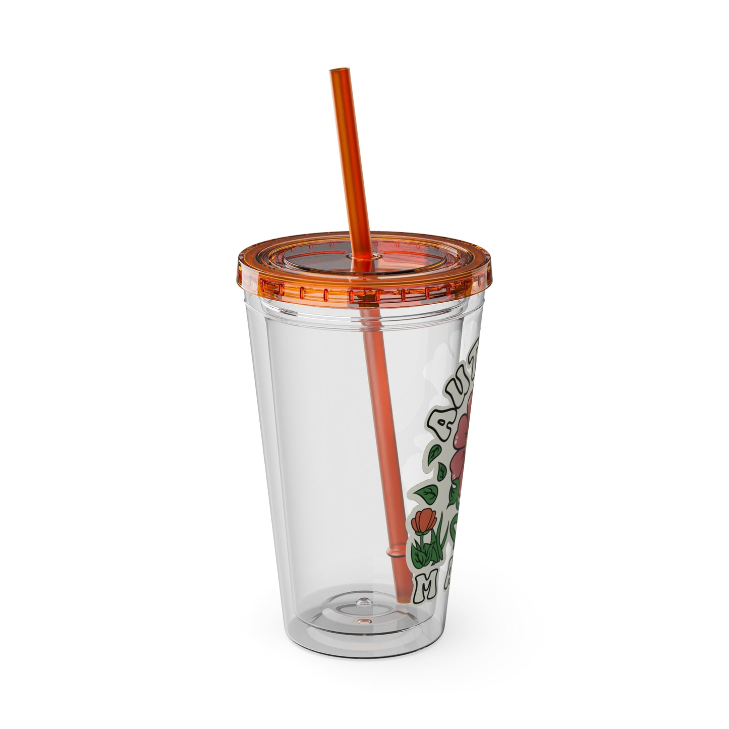 Autism Mama  - Sunsplash Tumbler with Straw, 16oz