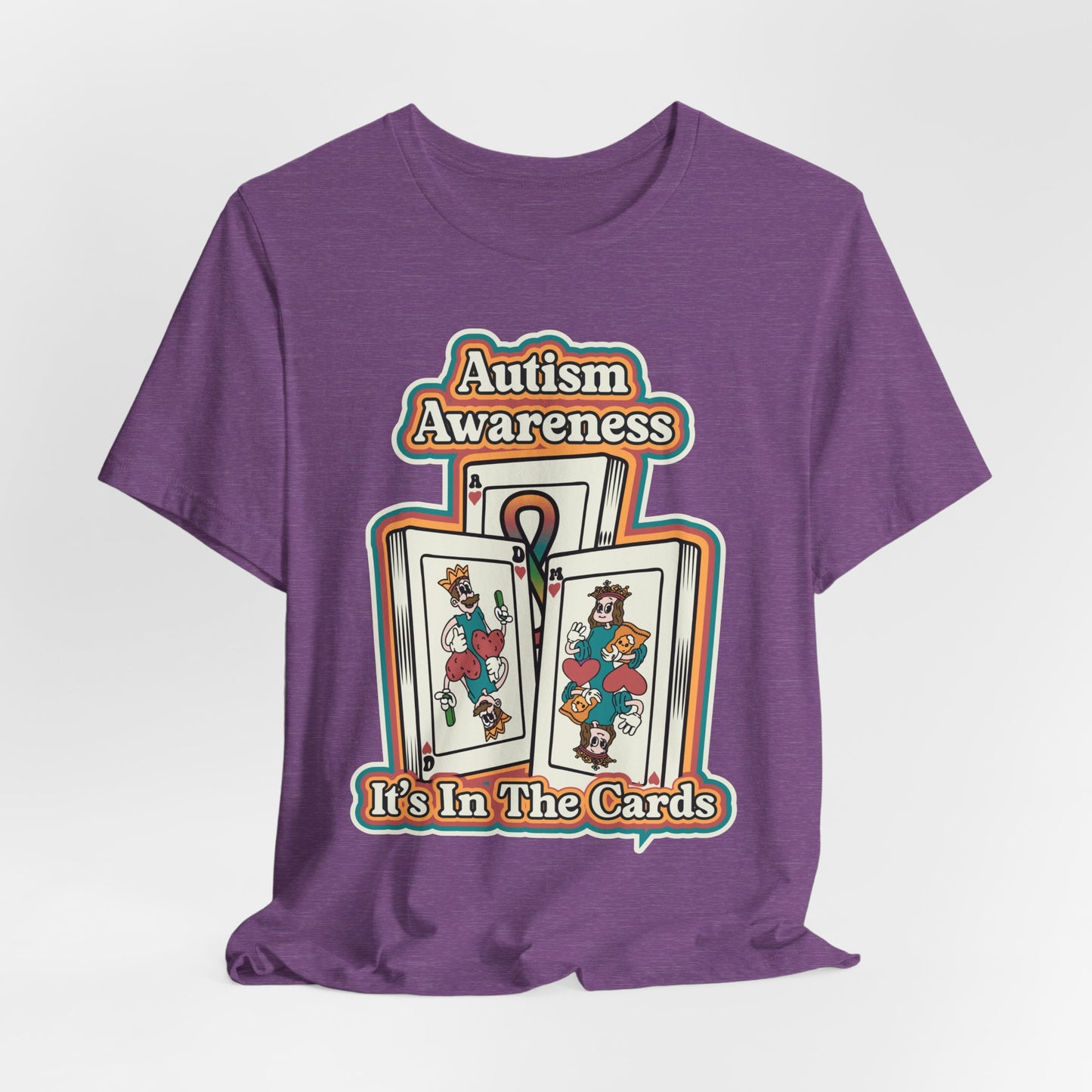 Autism Awareness, It's In The Cards - Adult Unisex Jersey Short Sleeve Tee