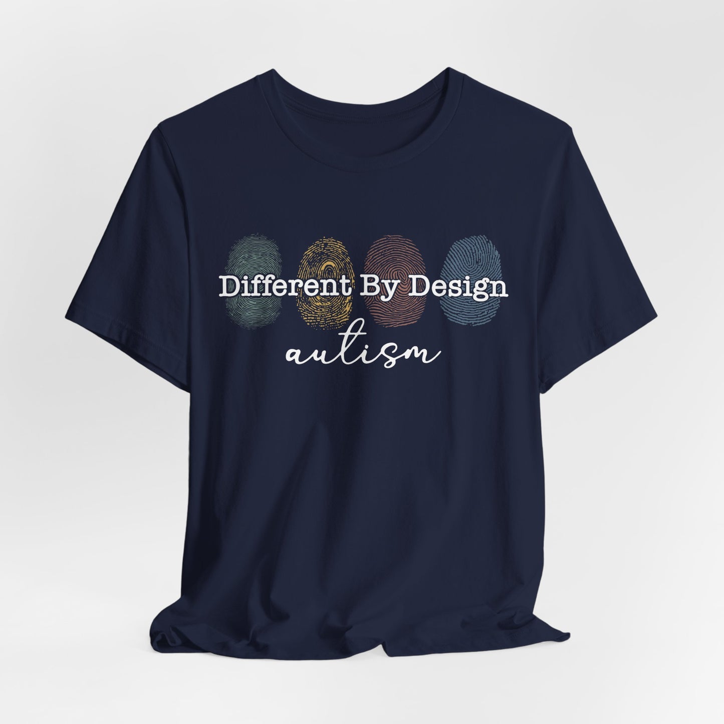 Different by Design Autism Awareness - Adult Unisex Jersey Short Sleeve Tee