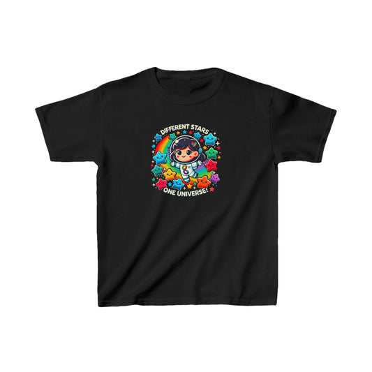 Different Stars, One Universe - Girl Astronaut - Kids Heavy Cotton™ Tee