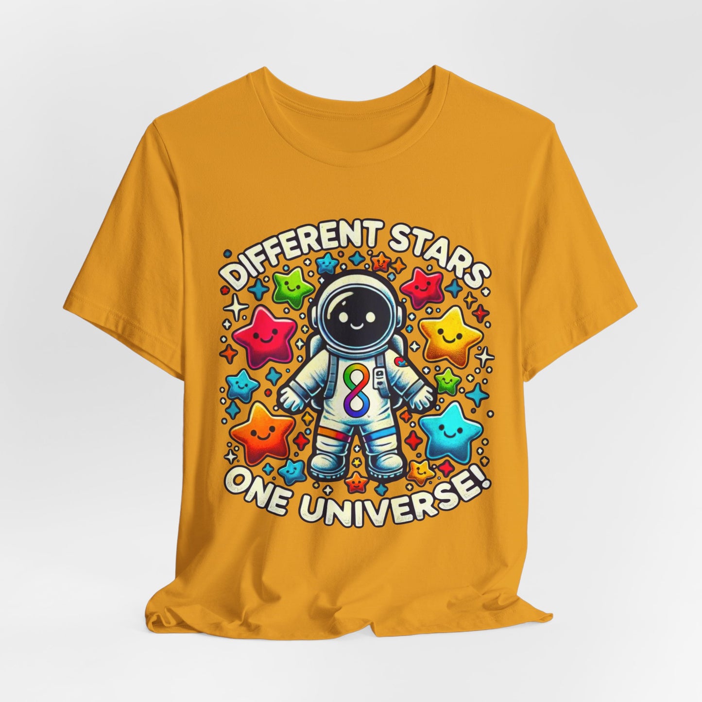 Different Stars, One Universe - Astronaut - Adult Unisex Jersey Short Sleeve Tee