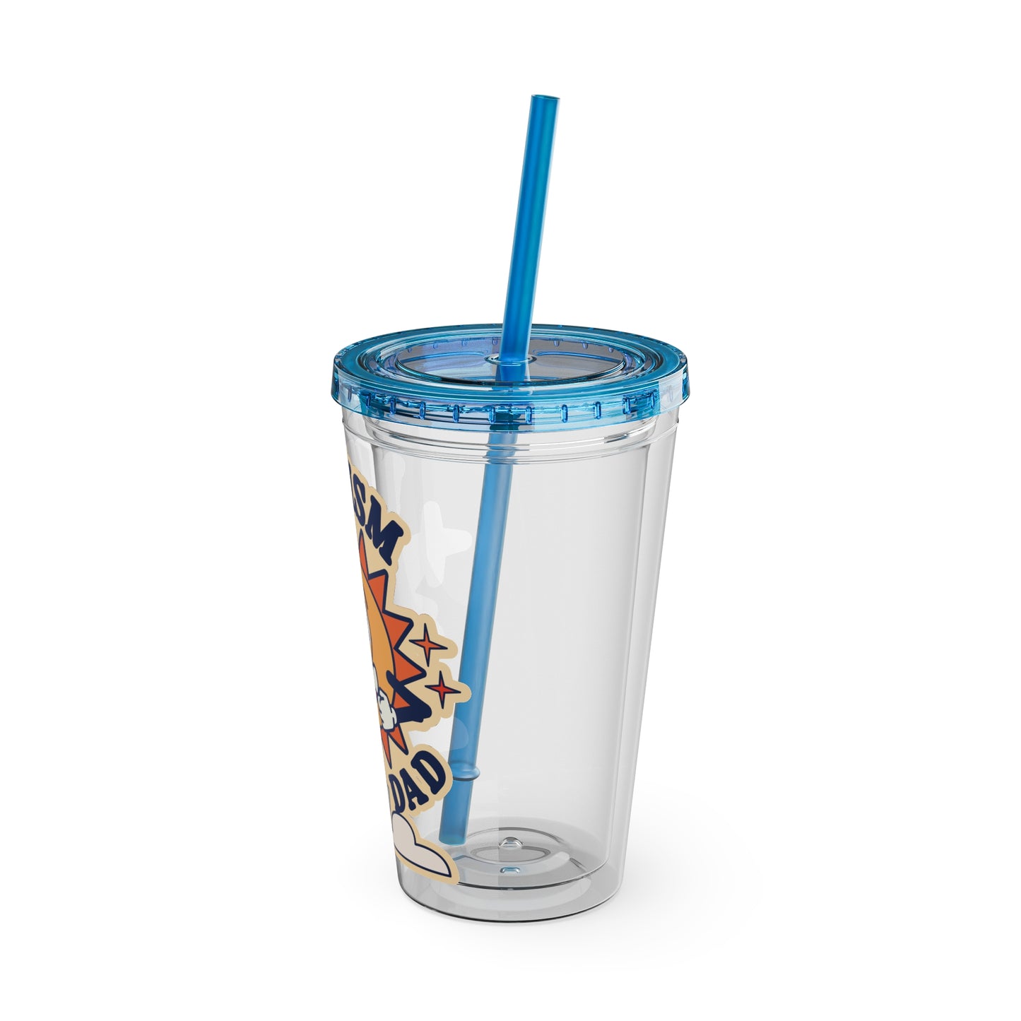 Autism Dad  - Sunsplash Tumbler with Straw, 16oz