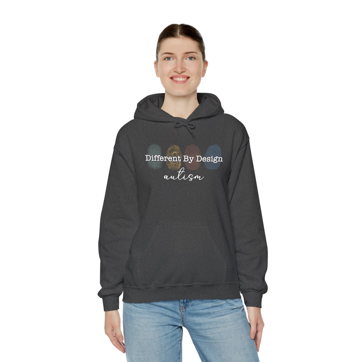 Different By Design, Autism - Unisex Heavy Blend™ Hooded Sweatshirt