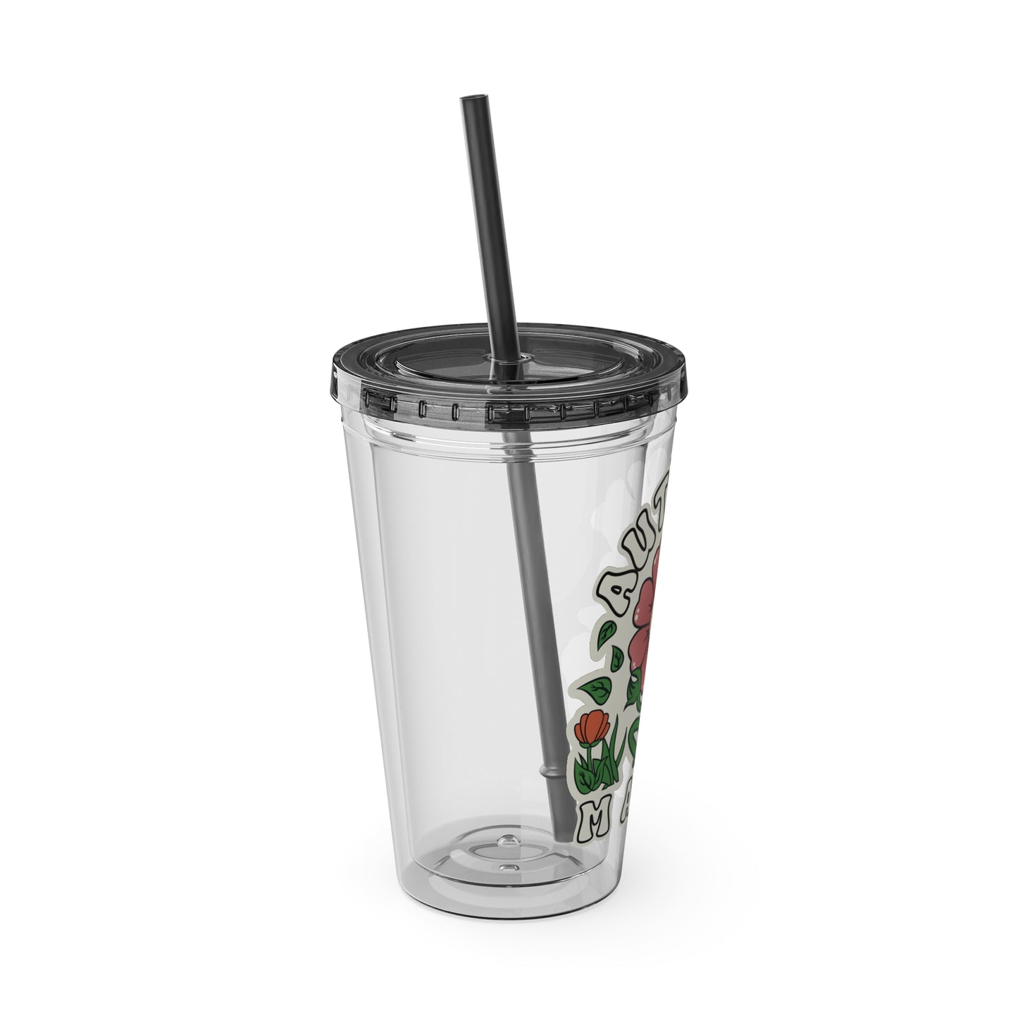 Autism Mama  - Sunsplash Tumbler with Straw, 16oz