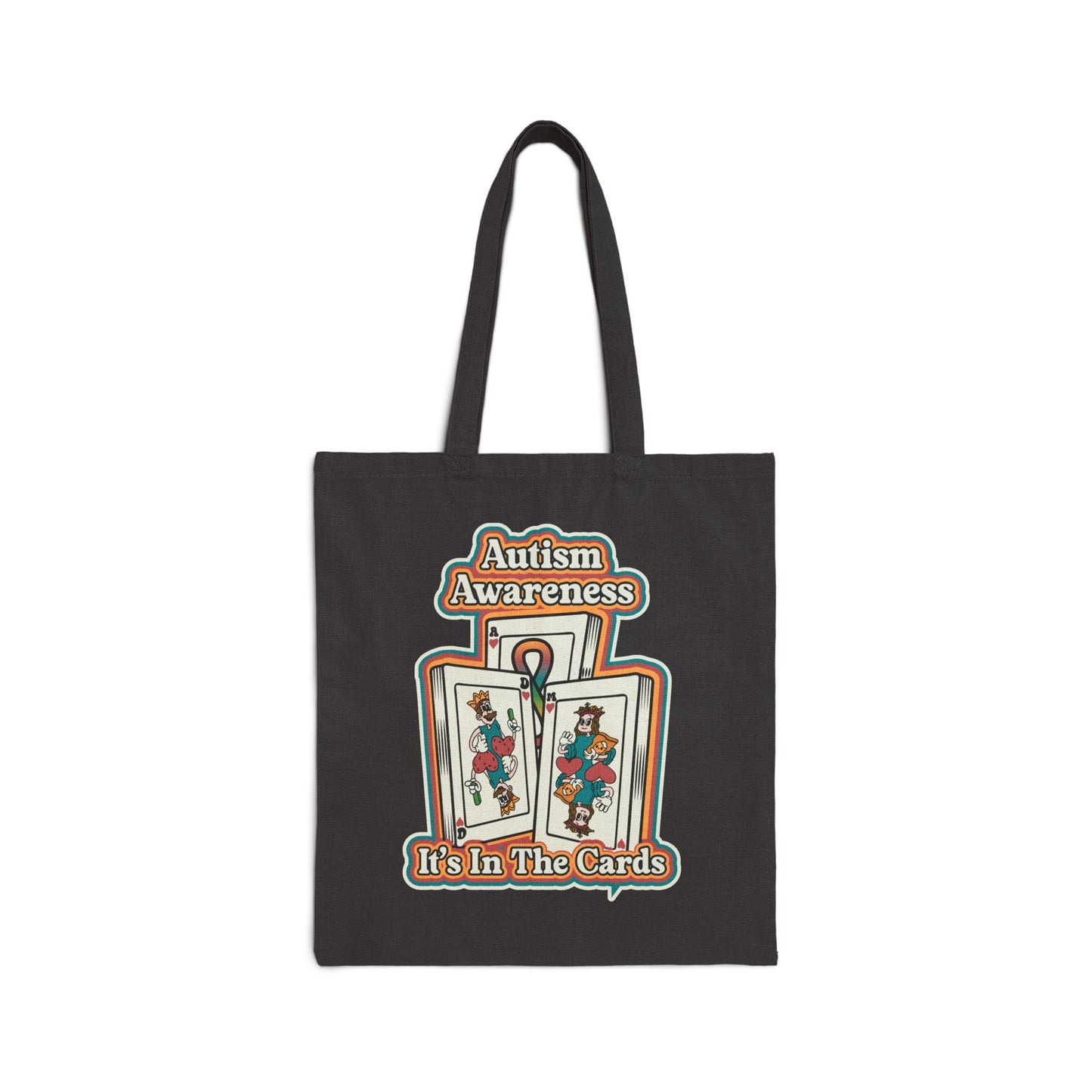 Autism Awareness, It's In The Cards - Cotton Canvas Tote Bag