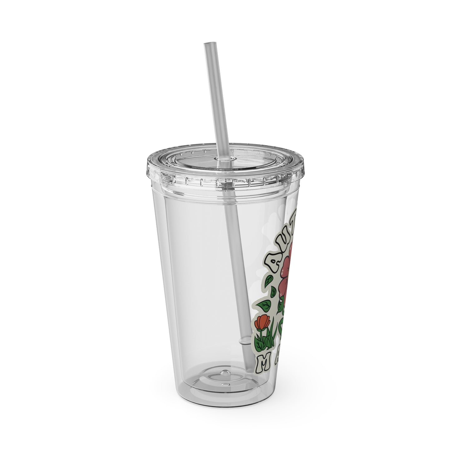 Autism Mama  - Sunsplash Tumbler with Straw, 16oz