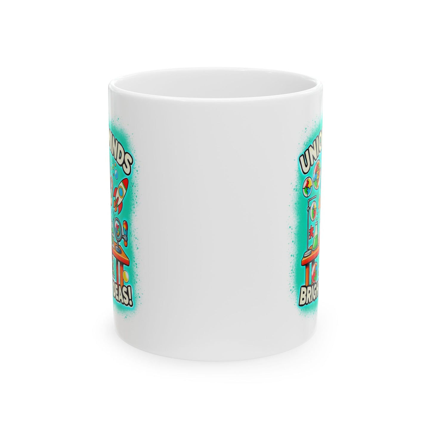 Unique Minds, Brightest Ideas - Girl Scientist - Ceramic Mug, (11oz)