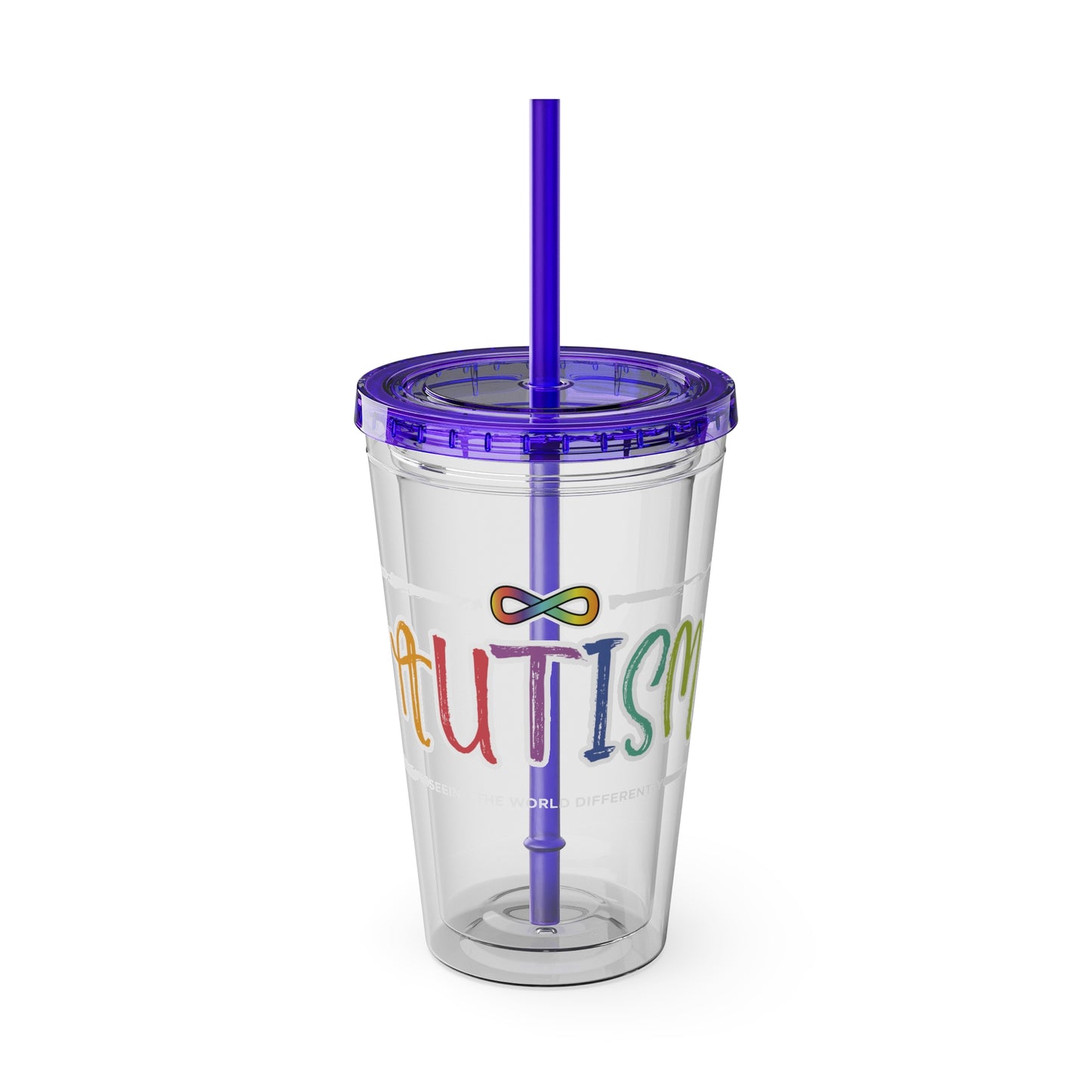 Seeing the World Differently -Sunsplash Tumbler with Straw, 16oz