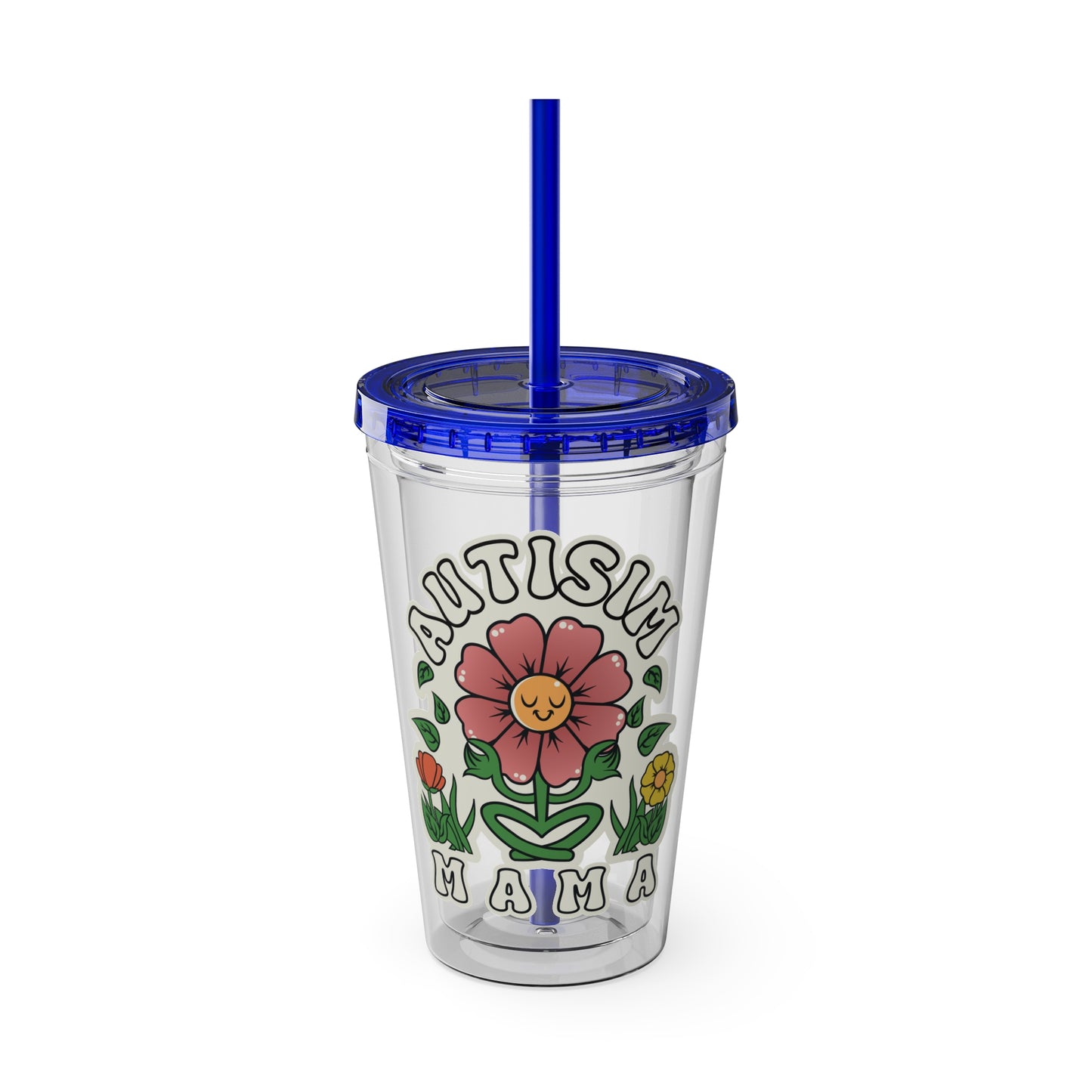 Autism Mama  - Sunsplash Tumbler with Straw, 16oz