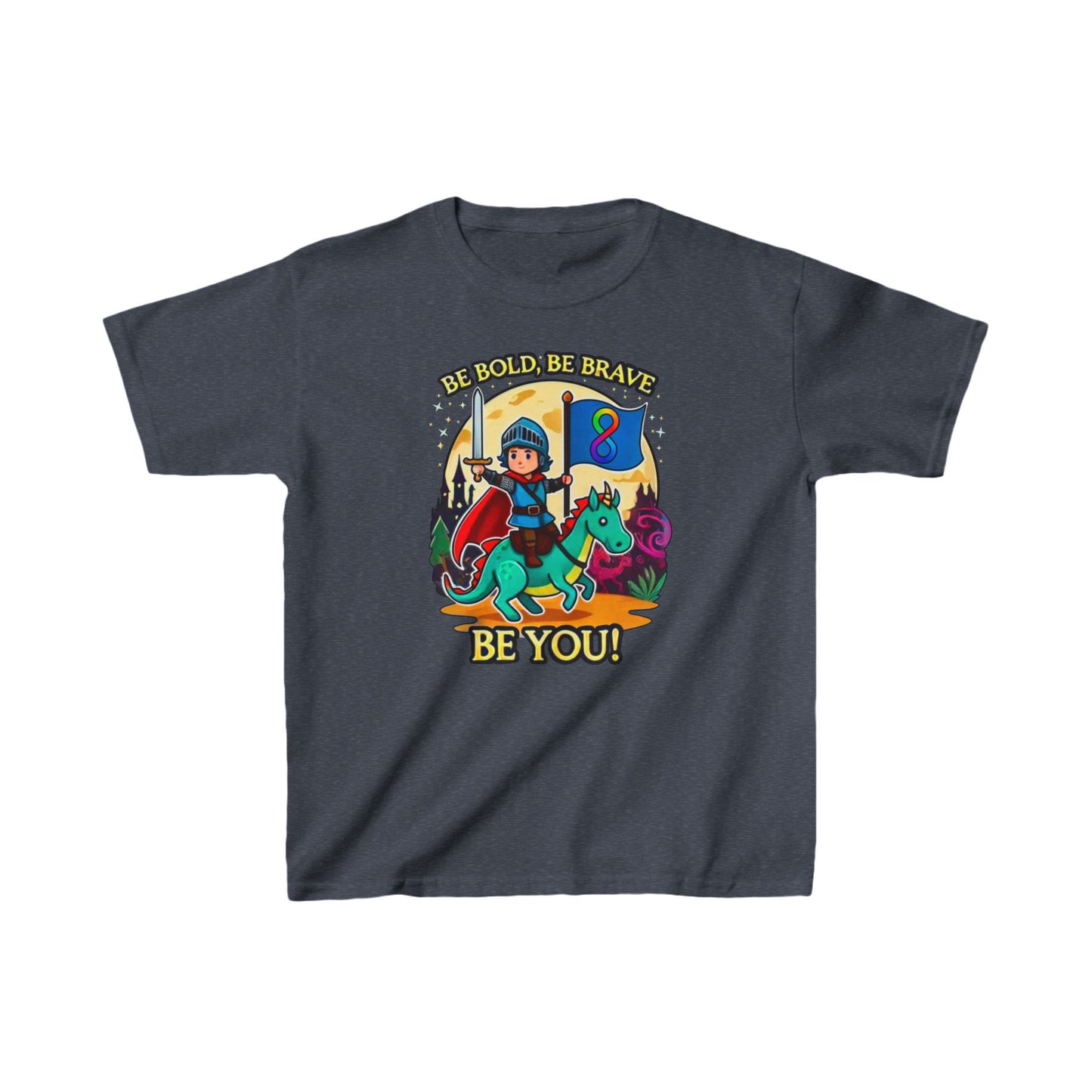 Be Bold, Be Brave, Be You! - Knight - Kids Heavy Cotton™ Tee