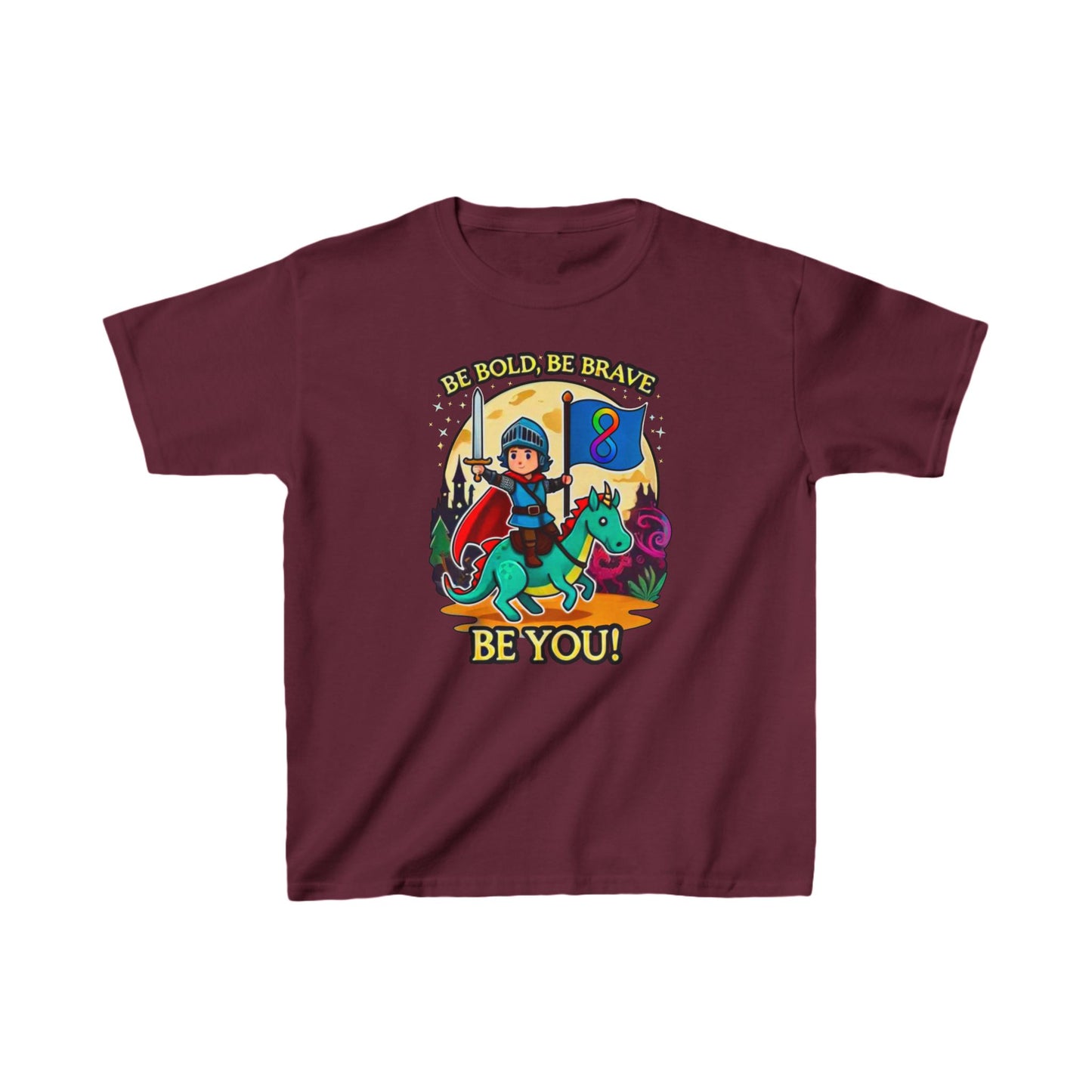 Be Bold, Be Brave, Be You! - Knight - Kids Heavy Cotton™ Tee