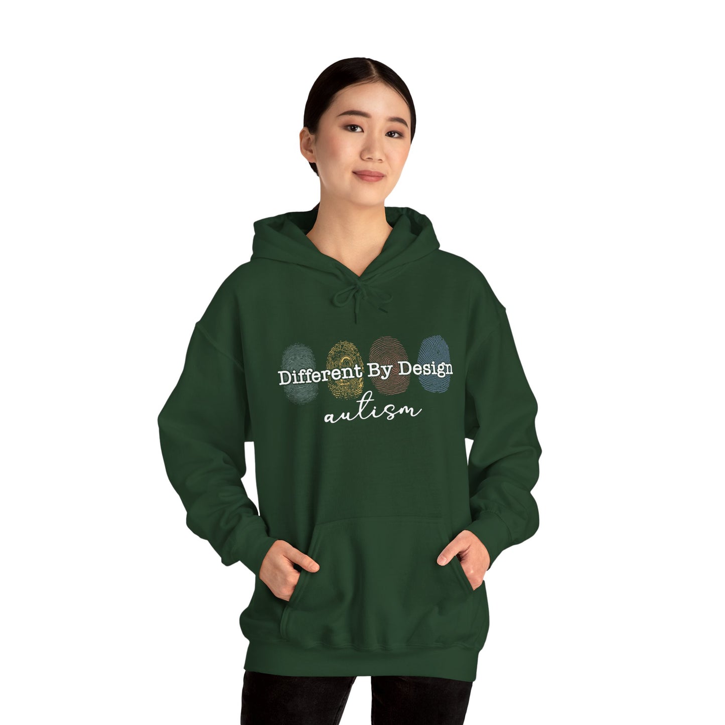 Different By Design, Autism - Unisex Heavy Blend™ Hooded Sweatshirt