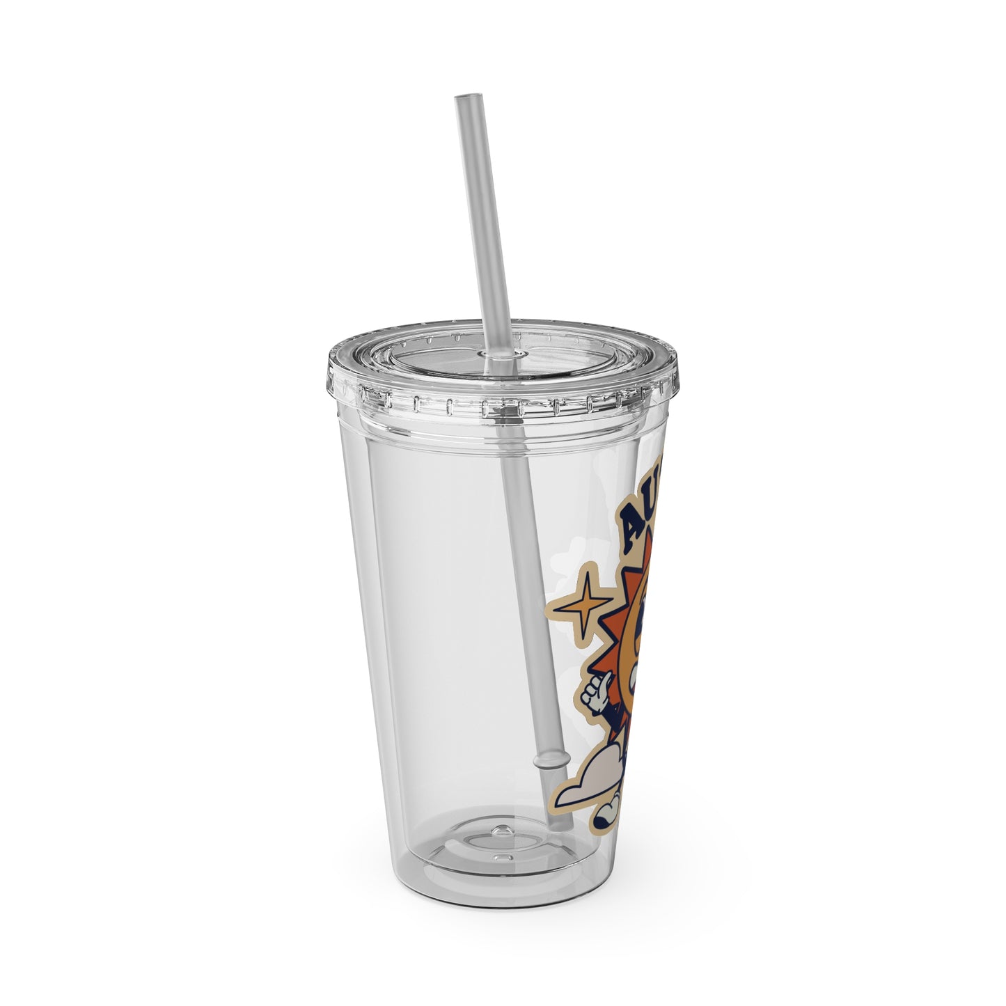 Autism Dad  - Sunsplash Tumbler with Straw, 16oz