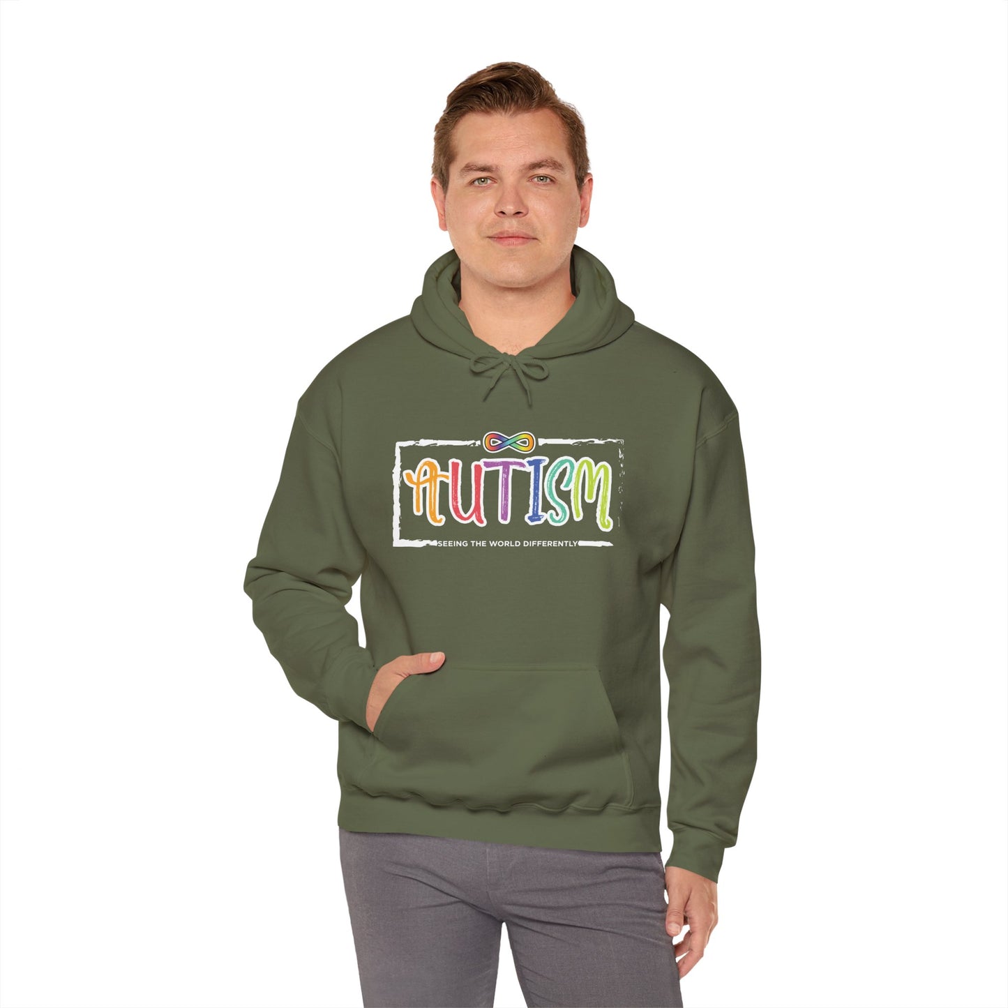 Autism, Seeing The World Differently - Unisex Heavy Blend™ Hooded Sweatshirt