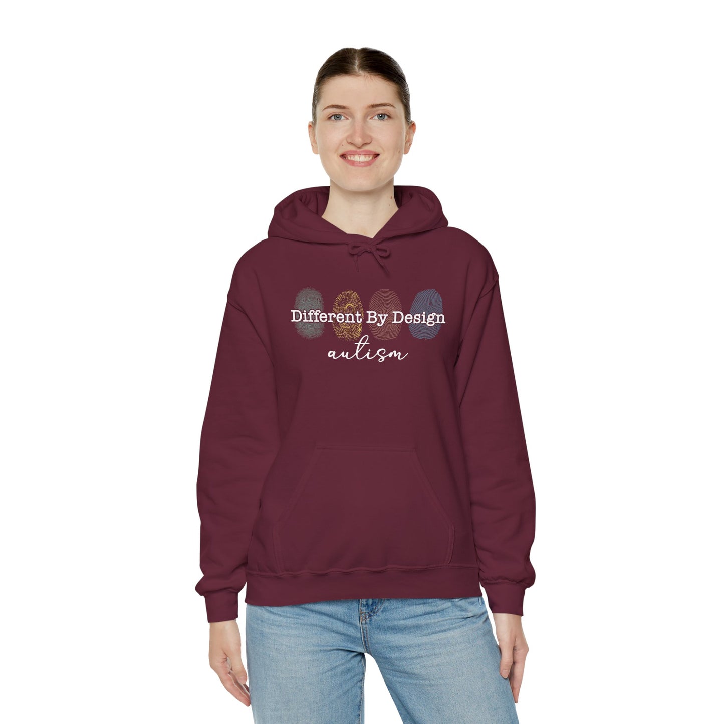 Different By Design, Autism - Unisex Heavy Blend™ Hooded Sweatshirt