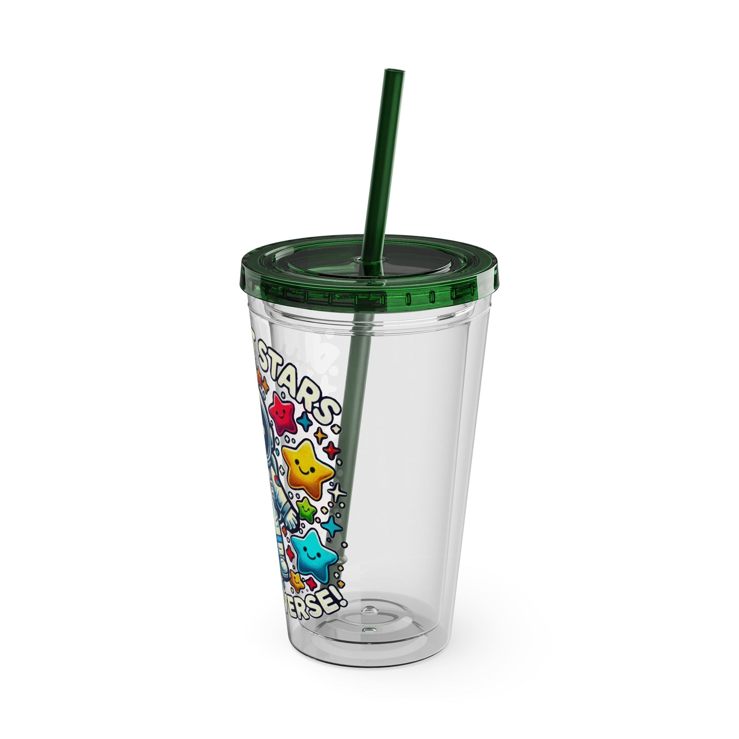 Different Stars, One Universe -Sunsplash Tumbler with Straw, 16oz