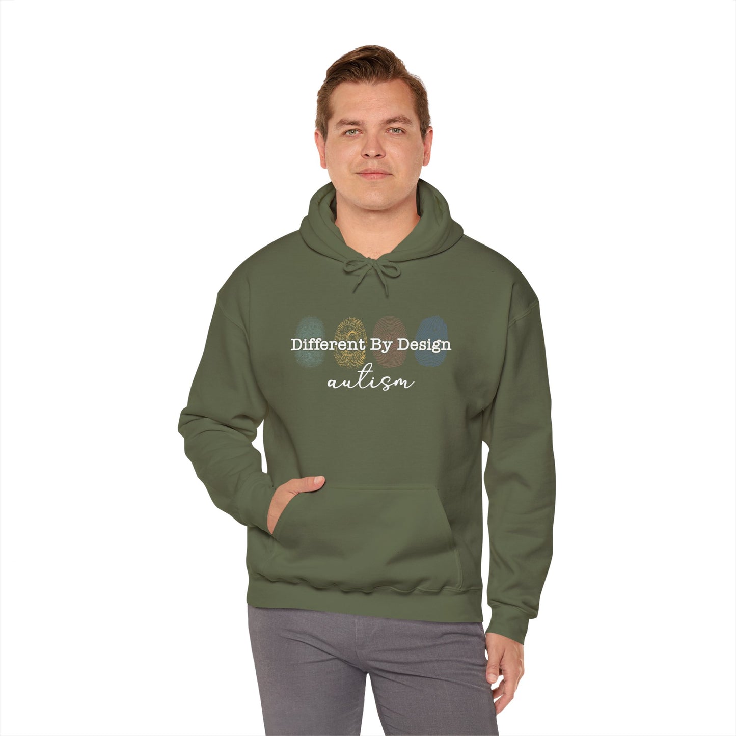 Different By Design, Autism - Unisex Heavy Blend™ Hooded Sweatshirt