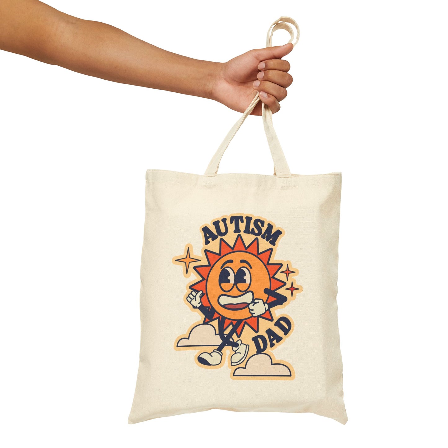 Autism Dad - Cotton Canvas Tote Bag