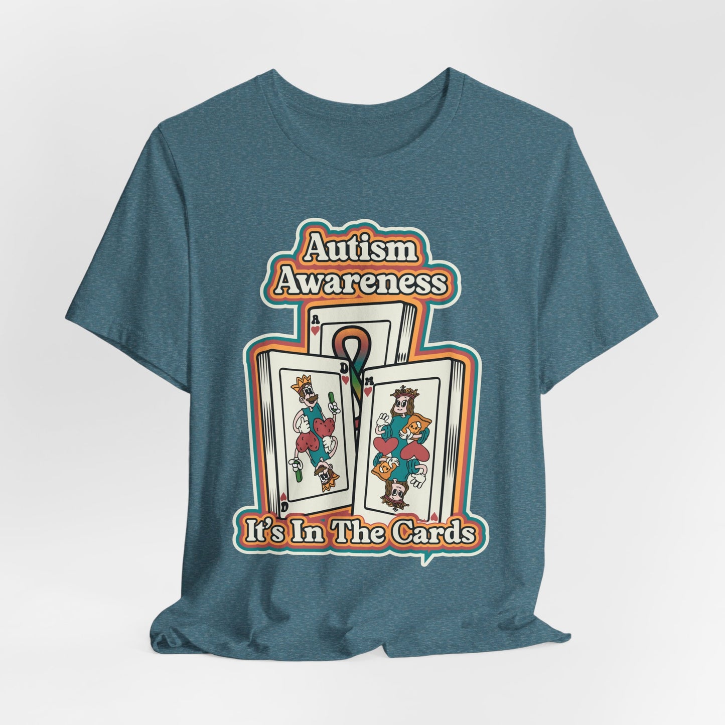 Autism Awareness, It's In The Cards - Adult Unisex Jersey Short Sleeve Tee