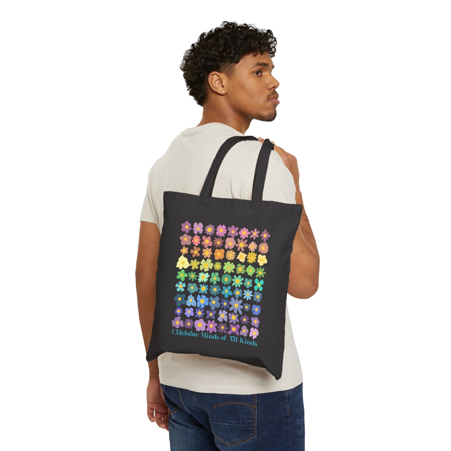 Celebrate Minds of All Kinds - Cotton Canvas Tote Bag