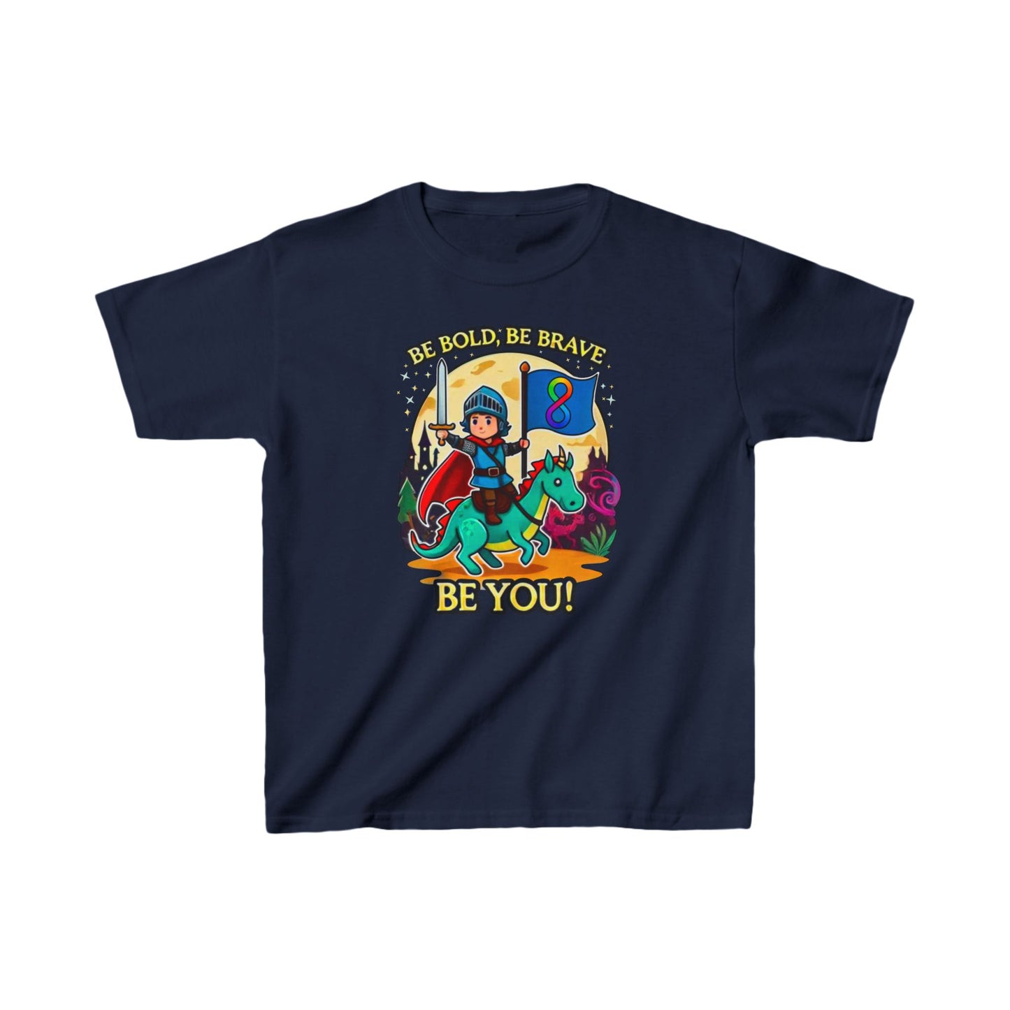 Be Bold, Be Brave, Be You! - Knight - Kids Heavy Cotton™ Tee