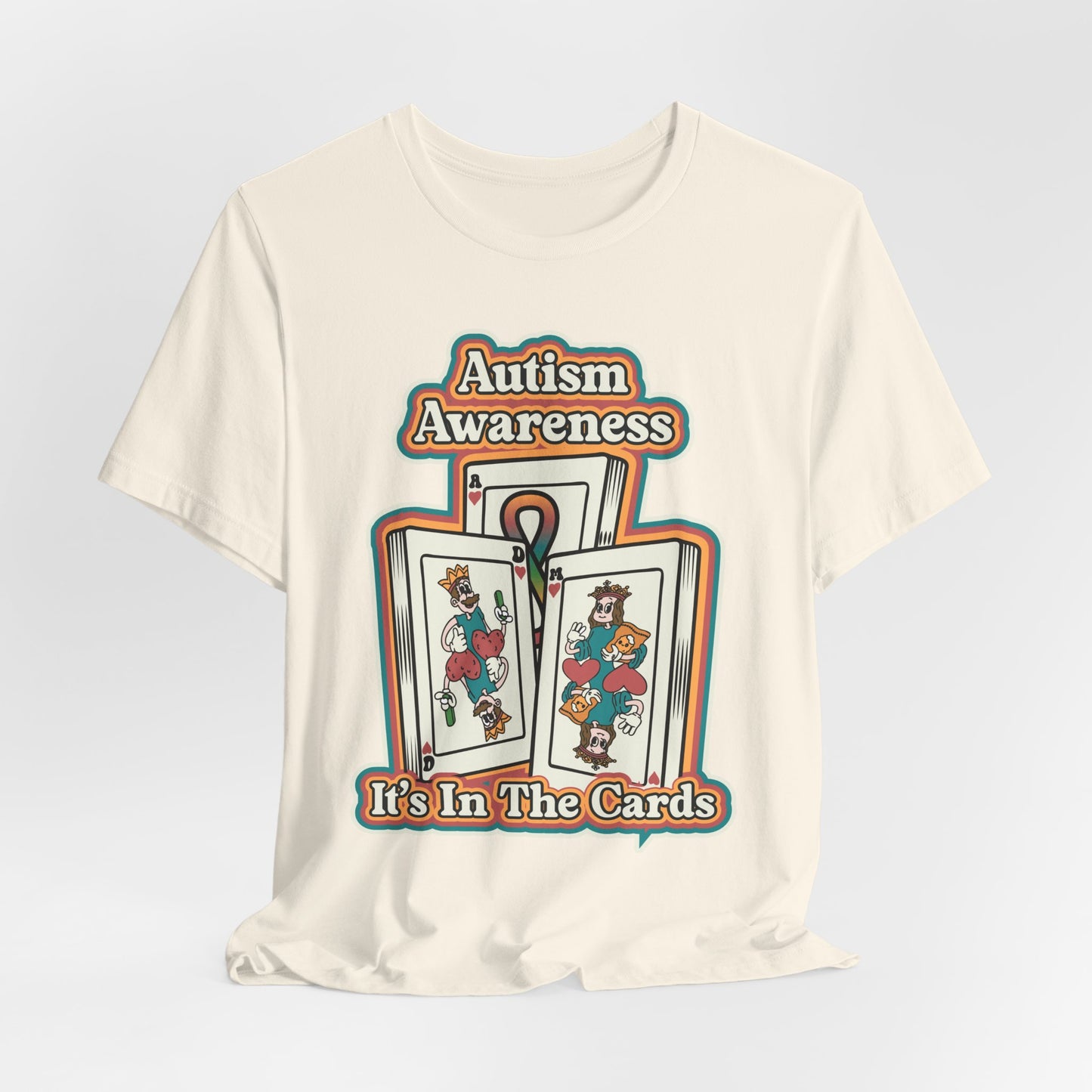 Autism Awareness, It's In The Cards - Adult Unisex Jersey Short Sleeve Tee