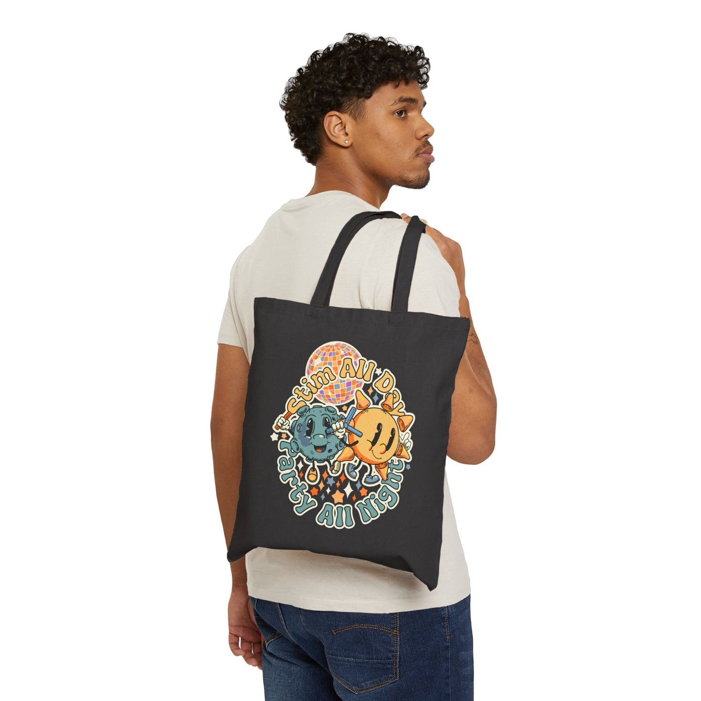 Stim All Day, Party All Night -  Cotton Canvas Tote Bag