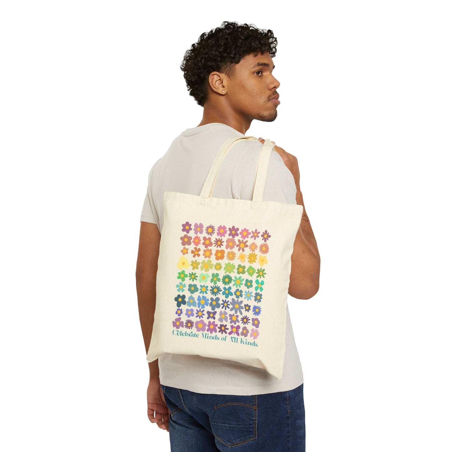 Celebrate Minds of All Kinds - Cotton Canvas Tote Bag