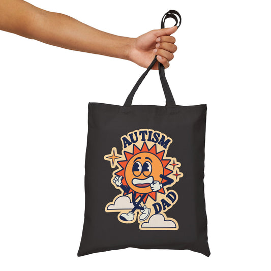 Autism Dad - Cotton Canvas Tote Bag