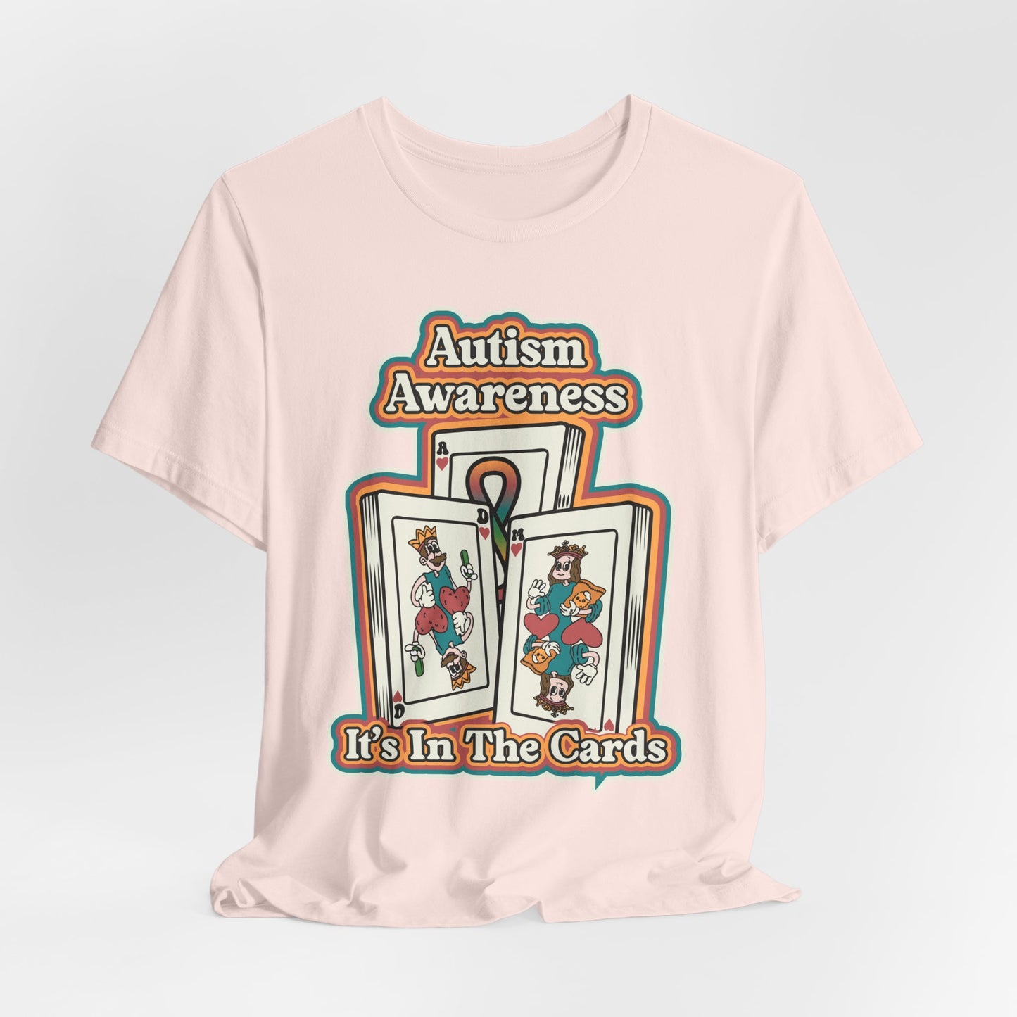 Autism Awareness, It's In The Cards - Adult Unisex Jersey Short Sleeve Tee