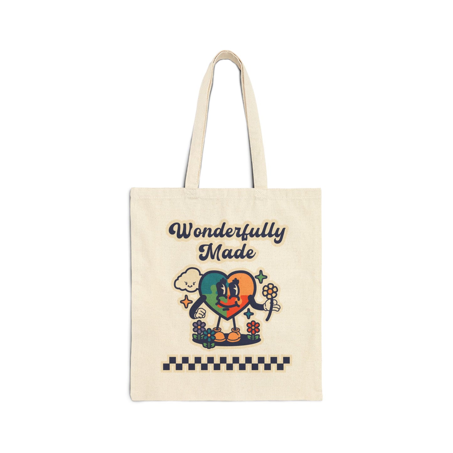 Wonderfully Made - Retro - Cotton Canvas Tote Bag