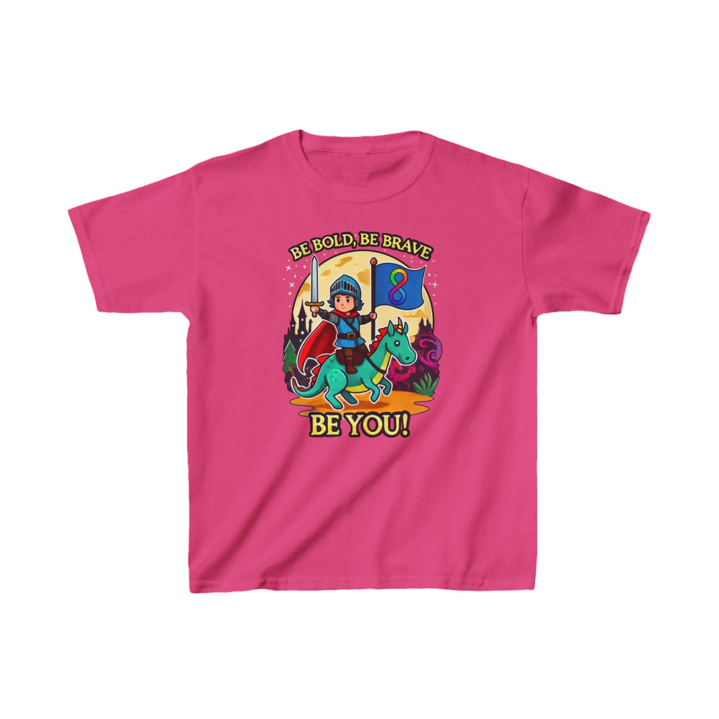 Be Bold, Be Brave, Be You! - Knight - Kids Heavy Cotton™ Tee