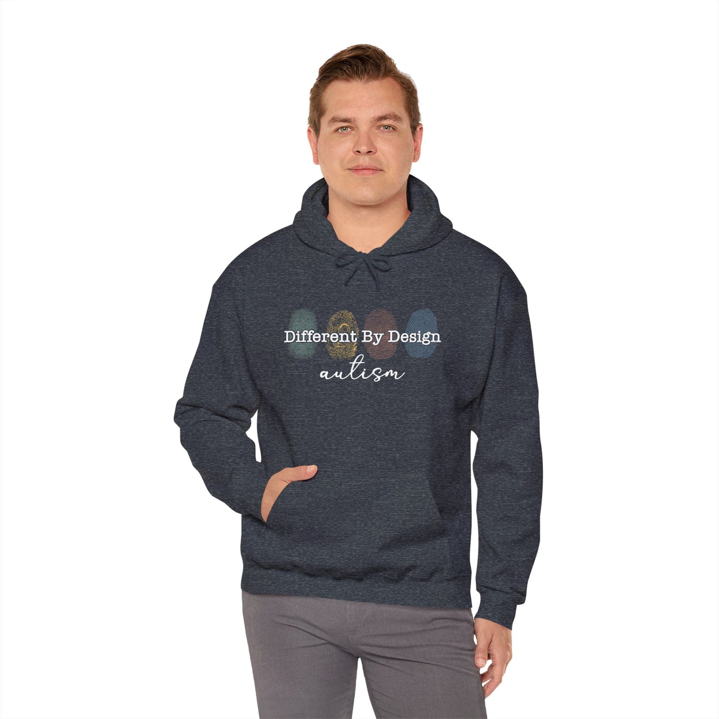 Different By Design, Autism - Unisex Heavy Blend™ Hooded Sweatshirt